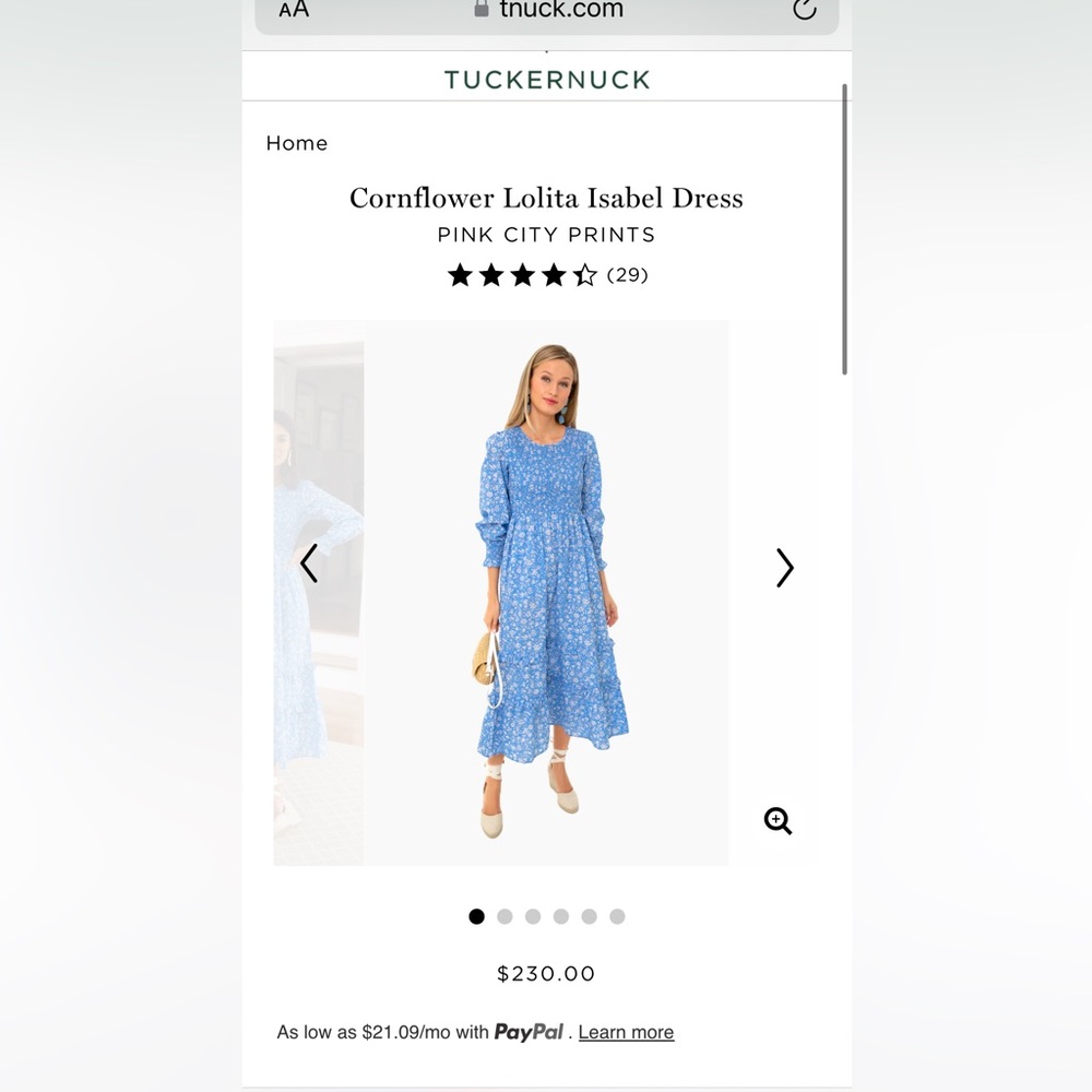 Madewell Cornflower Lolita Isabel Dress